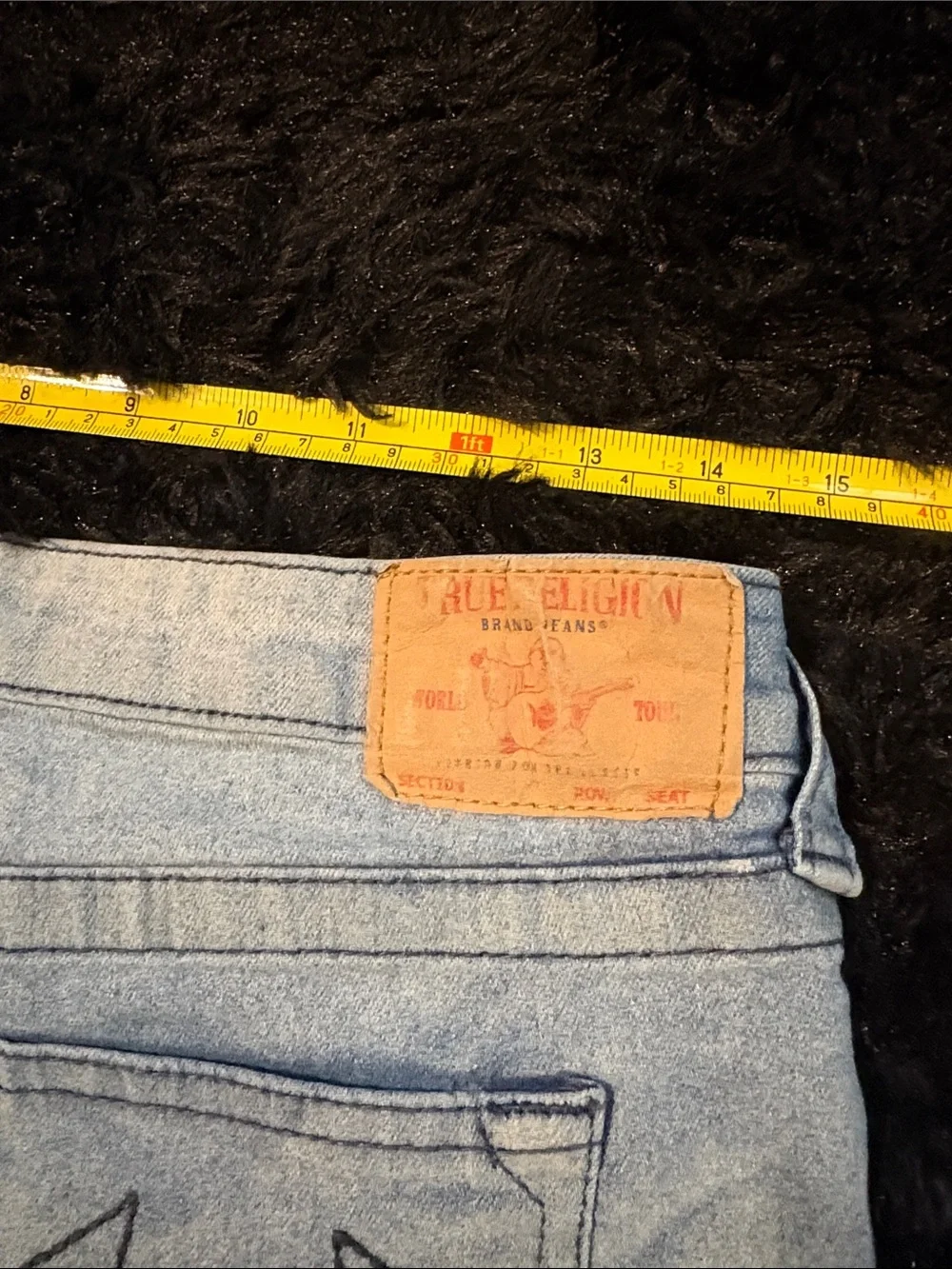 True Religion Men's Slim Straight Jeans in Light Blue
